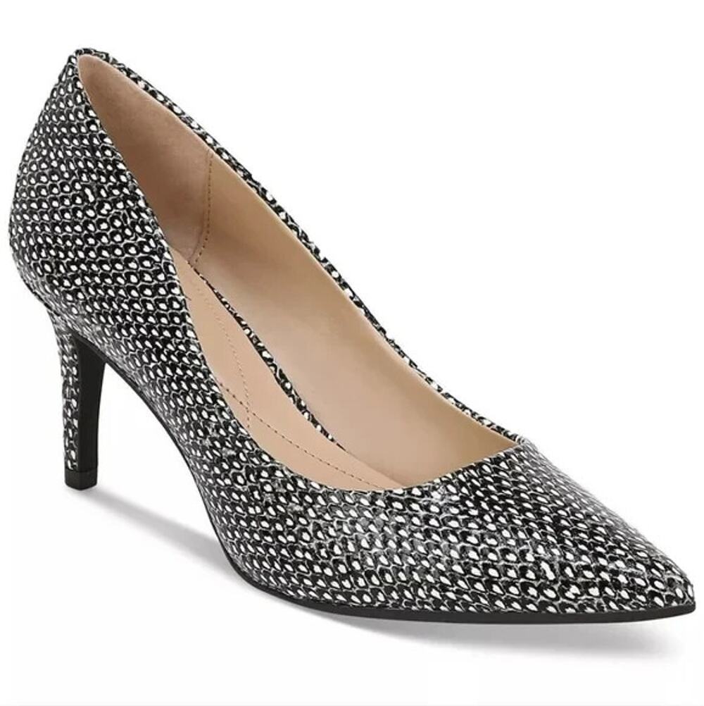 Alfani Women's Step 'N Flex Jeules Pumps, Black/White Snake Size 10M